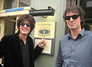 Leigh with Peter at the Vegan Pub in Brighton